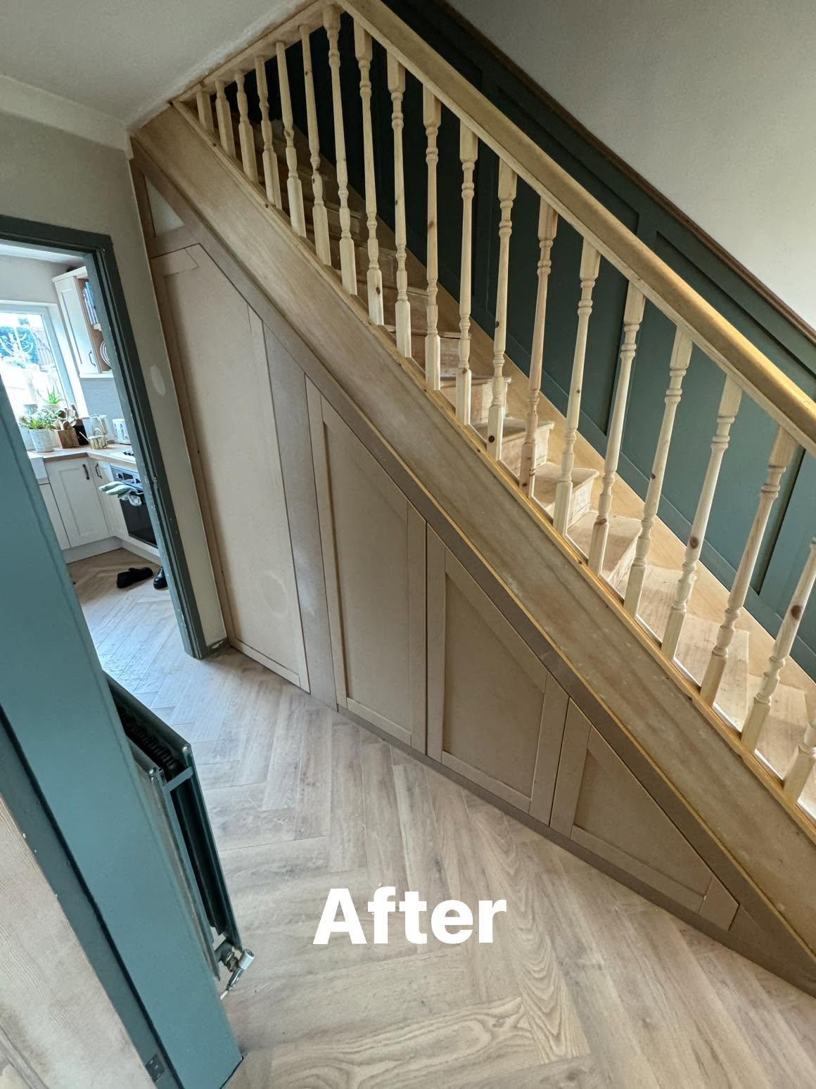 After — finished staircase build & finish